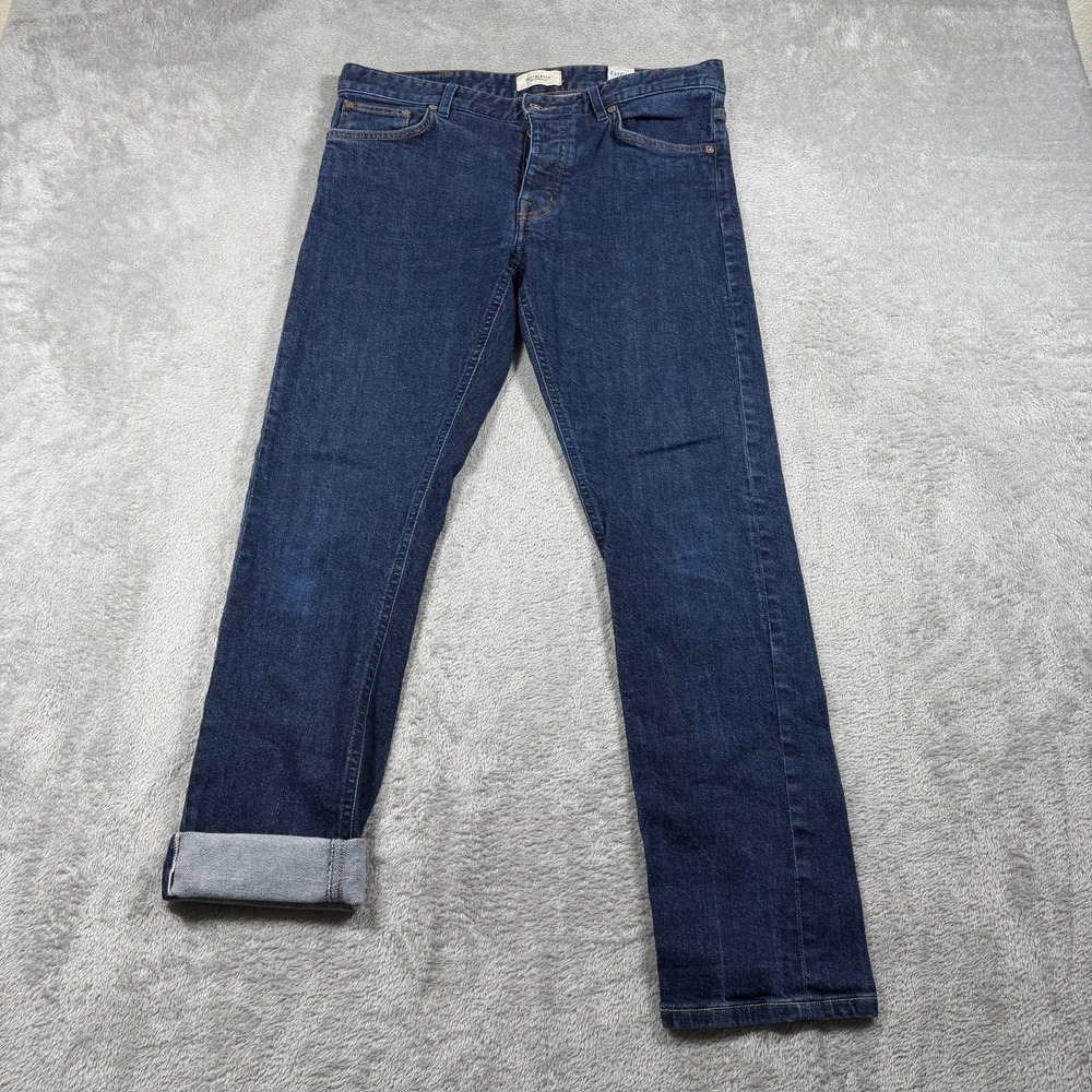 Suitsupply Selvedge Jean Mens 31x32 Blue Dark Wash Candiani Straight Denim Italy